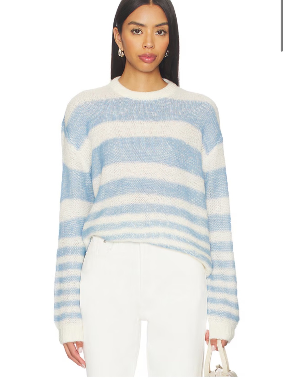 New | Pistola Moa Striped Bubble Sweater in Blue & Gradient Stripe XS